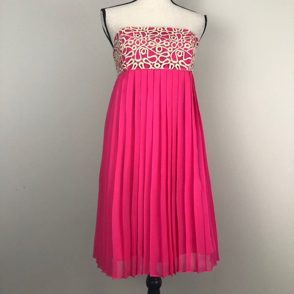 Lilly Pulitzer Jillie Dress Silk Chiffon Strapless